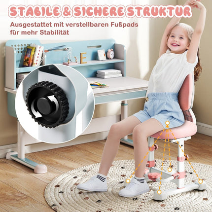 Ergonomic Kids Desk Chair with Adjustable Backrest and Footrest