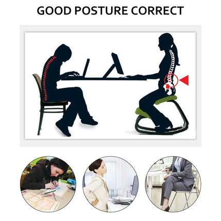 Ergonomic Kneeling Chair – 220 lb, Birch Wood Rocking