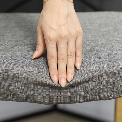 Ergonomic Kneeling Chair, Birch Wood Base, Grey Fabric