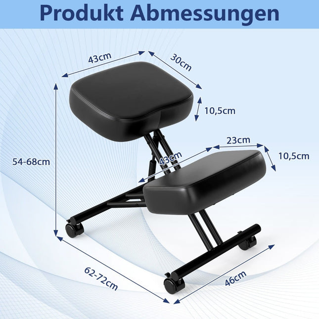 Ergonomic Kneeling Chair with Adjustable Height and Wheels