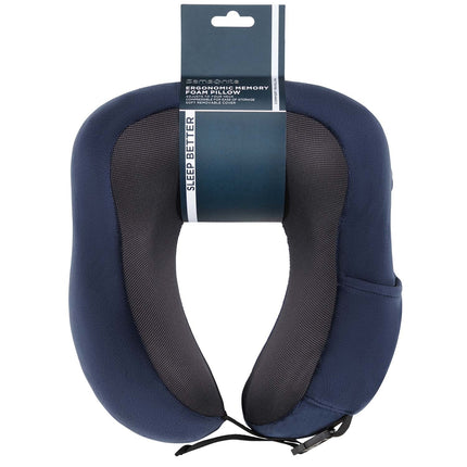 Ergonomic Memory Foam Neck Pillow, Midnight Blue