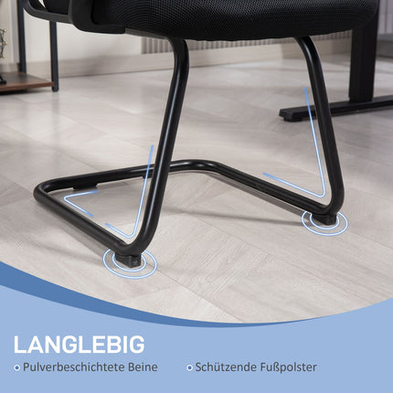 Ergonomic Mesh Chair, Foam, Metal Legs, Black