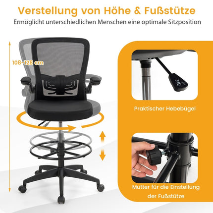 Ergonomic Mesh Office Chair, High Back, Adjustable Arms