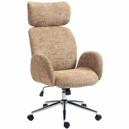 Ergonomic Office Chair, Adjustable Headrest, Brown