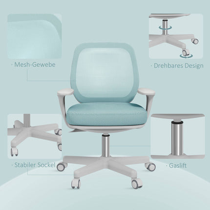 Ergonomic Office Chair, Adjustable Height, Green, 360 Swivel