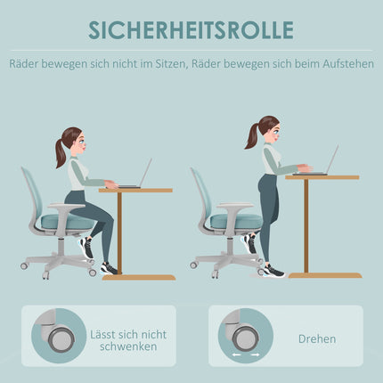 Ergonomic Office Chair, Adjustable Height, Green, 360 Swivel