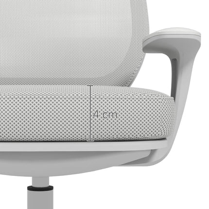 Ergonomic Office Chair, Adjustable Height, Grey, 360° Swivel