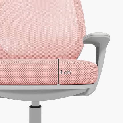 Ergonomic Office Chair, Adjustable Height, Pink, 360° Swivel