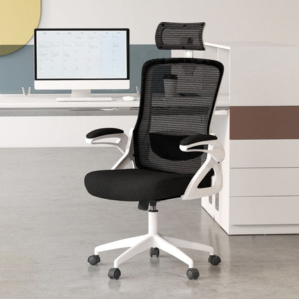 Ergonomic Office Chair – Adjustable Lumbar, Mesh, White