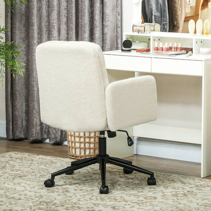 Ergonomic Office Chair, Fabric Cover, Adjustable, Cream