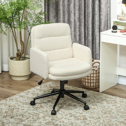 Ergonomic Office Chair, Fabric Cover, Adjustable, Cream