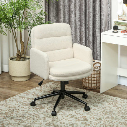 Ergonomic Office Chair, Fabric Cover, Adjustable, Cream