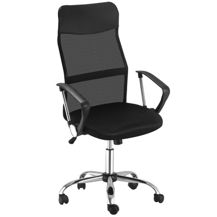 Ergonomic black swivel gaming chair, mesh foam, adjustable height