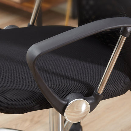 Ergonomic black swivel gaming chair, mesh foam, adjustable height
