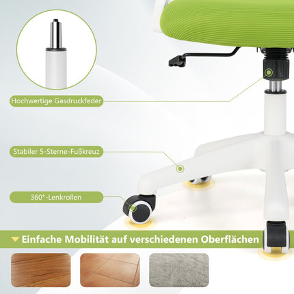 Ergonomic Office Chair, Green, Flip-Up Arms, Lumbar Support