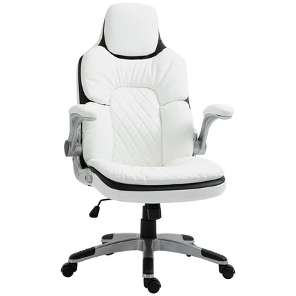 Ergonomic office chair, adjustable height & foldable armrests