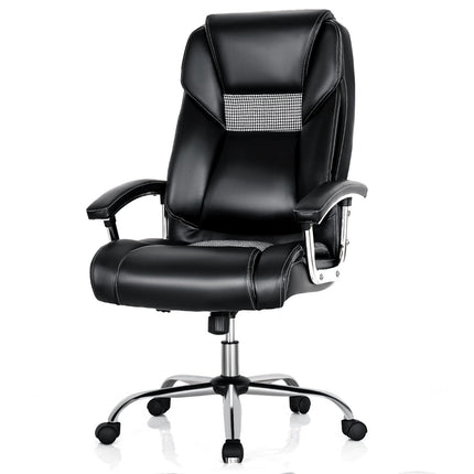 Ergonomic Office Chair – High Back, Padded Arms, Swivel, Black