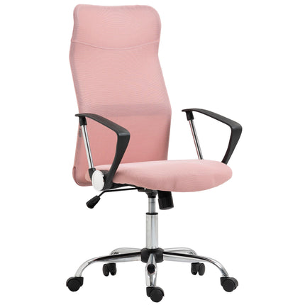 Ergonomic Office Chair, High Back, Pink, Mesh Fabric
