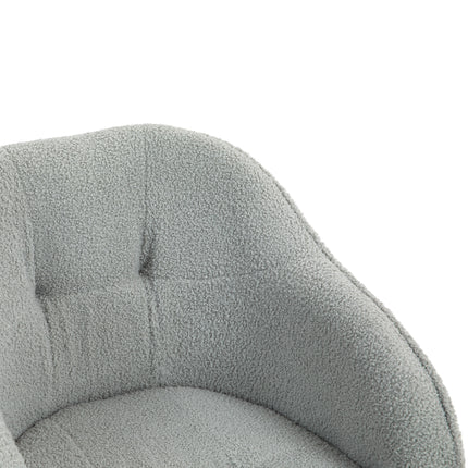 Ergonomic Office Chair, Teddy Fleece, Adjustable Height