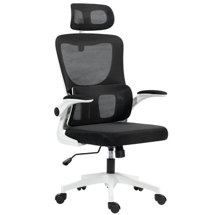 Ergonomic Office Chair with Adjustable Headrest, Black Mesh