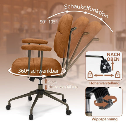 Ergonomic Office Chair with Armrests & Wheels, Adjustable