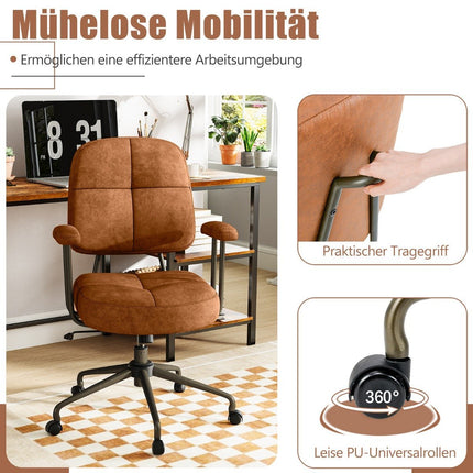 Ergonomic Office Chair with Armrests & Wheels, Adjustable