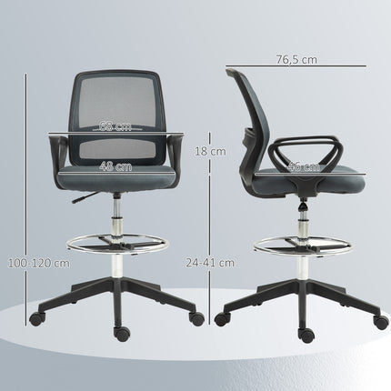 Ergonomic Office Chair with Armrests and Adjustable Footrest