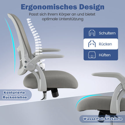 Ergonomic Office Chair with Flip-Up Arms & Tilt Function