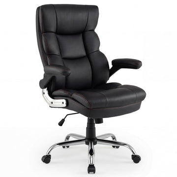 Ergonomic Office Chair with Foldable Armrests & Recline