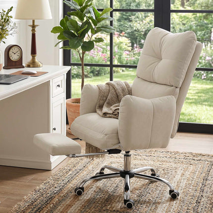 Ergonomic Office Chair with Footrest, Adjustable Backrest