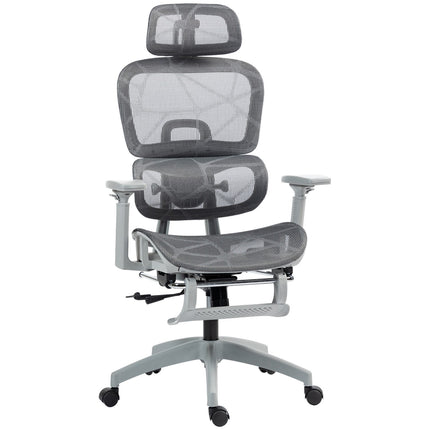 Ergonomic Office Chair with Footrest, Reclining Backrest