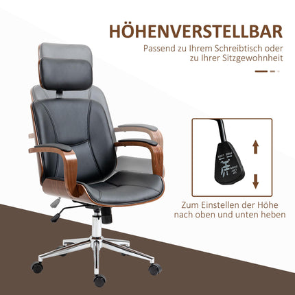 Ergonomic Office Chair with High Backrest, Black