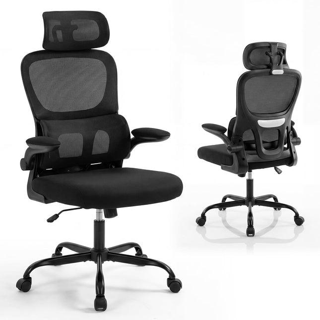 Ergonomic Office Chair with Lumbar Support, Black