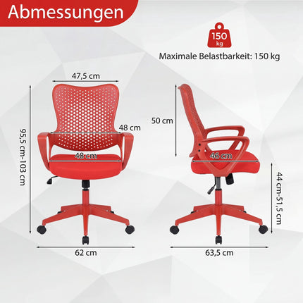 Ergonomic Office Chair with Mesh Backrest, Adjustable Height