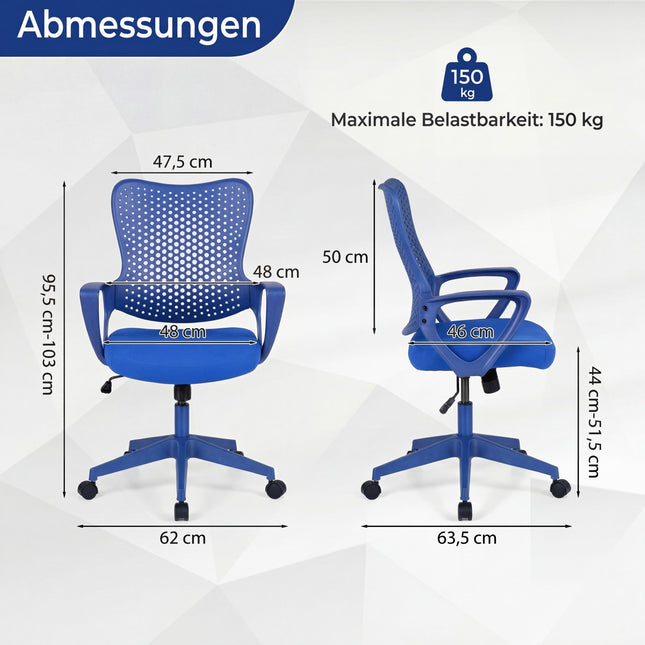 Ergonomic Office Chair with Mesh Backrest, Adjustable Height