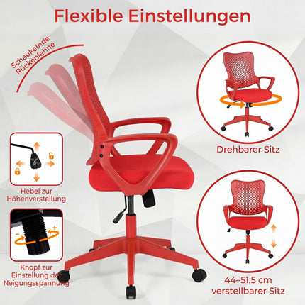 Ergonomic Office Chair with Mesh Backrest, Adjustable Height