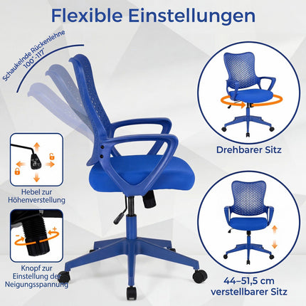 Ergonomic Office Chair with Mesh Backrest, Adjustable Height
