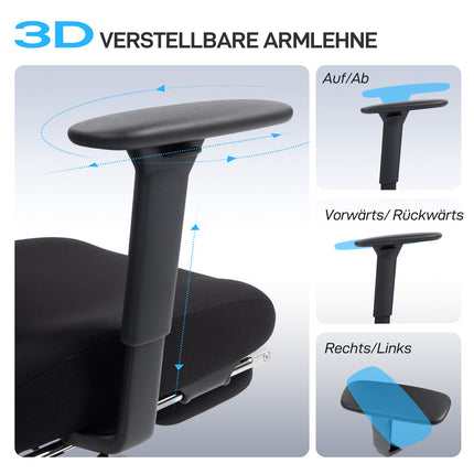 Ergonomic Office Chair with Mesh, Lumbar Support, Adjustable Headrest