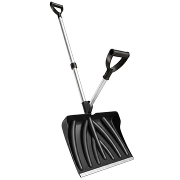Ergonomic Snow Shovel with 45 cm Wide Plastic Blade