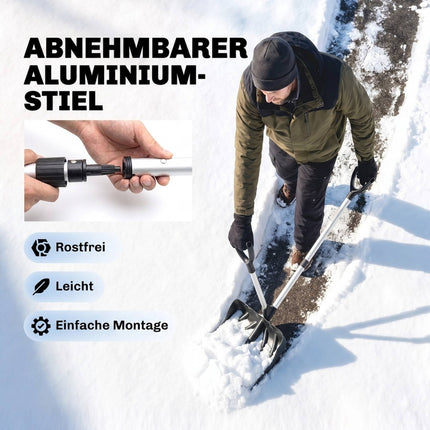 Ergonomic Snow Shovel with 45 cm Wide Plastic Blade