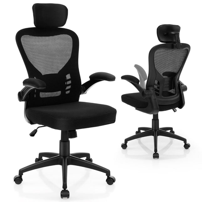 Ergonomic mesh office chair with rocking back executive chair swivel PC chair