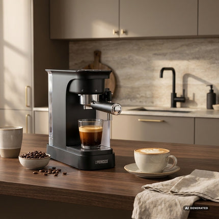 Espresso Machine with Milk Frother 20 Bar 1400W, 2 Cups at Once, 0.8L, Auto Off