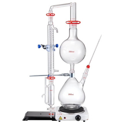 Essential Oil Distillation Kit, 2000ml, 24/40, 28-Piece