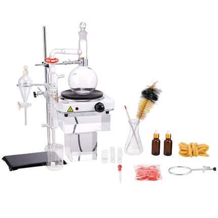 Essential Oil Distillation Kit, 500mL, 33-Piece, 1000W