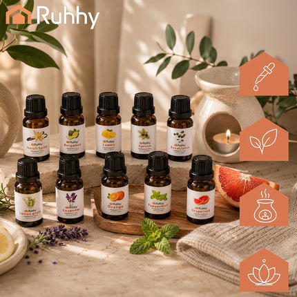 Essential oil - set of 10 pcs. 15ml Ruhhy 21938