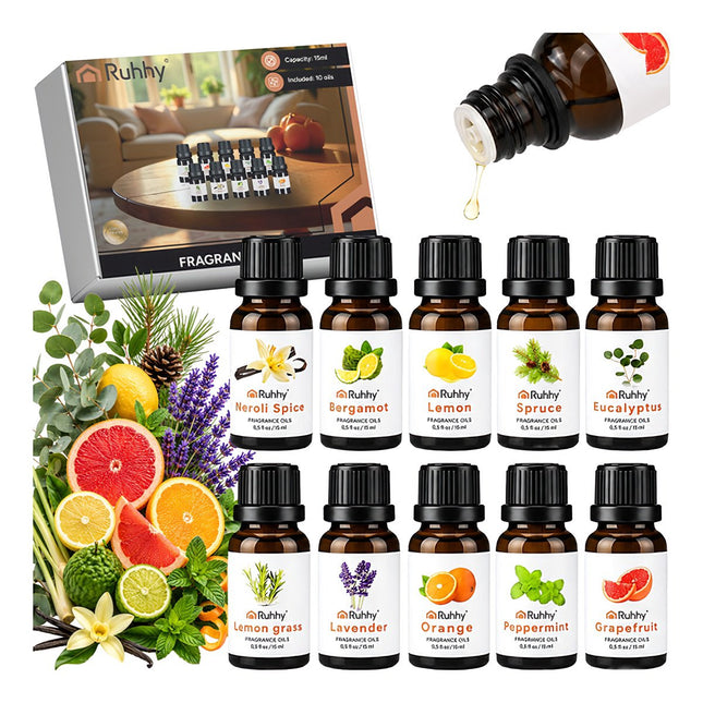 Essential oil - set of 10 pcs. 15ml Ruhhy 21938