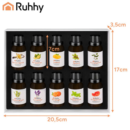 Essential oil - set of 10 pcs. 15ml Ruhhy 21938