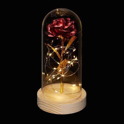 Eternal rose in a glass