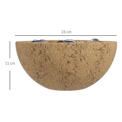 Ethanol spit bowl, 0.4L, stone look, heats up to 10m²