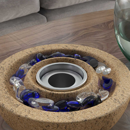 Ethanol spit bowl, 0.4L, stone look, heats up to 10m²